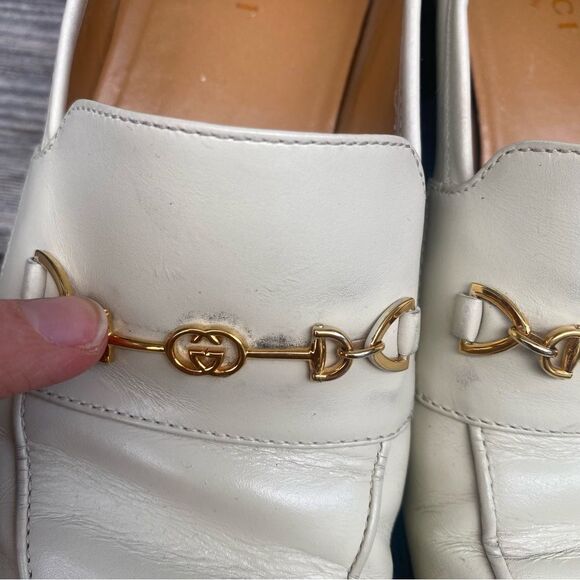 GUCCI Jakarta Calfskin Womens Interlocking G Horsebit Loafers size EU34 1/2 - Picture 12 of 14